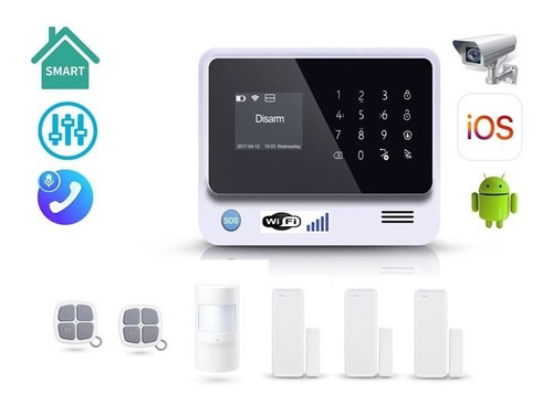 Kit Alarma 4 Sensores G90 Plus Wifi Gsm App Móvil