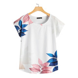 Blusinha Camiseta Fashion Feminina Malha Print 