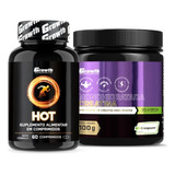 Hot Termogênico 60 Caps + Creatina 100g Creapure Growth