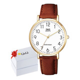 Reloj Caballero Qq Elegante Correa Casual Diseño Discreto Qq