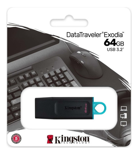 Memoria Usb Kingston Datatraveler Exodia 64gb 3.2