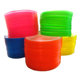 12 Pzs Slinky Neon Bicolor Resorte Plástico Piñata Fiesta