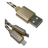 Cable Doble Cargador Usb A 2 Usb Arwen Compatible iPhone