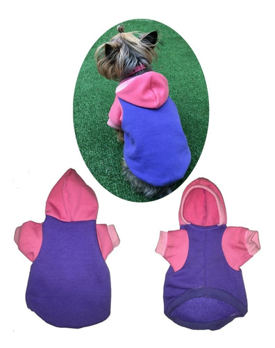 Sudadera Ropa Para Mascota Perro O Gato Color Lila/rosa