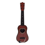 Juguete Para Niños, Ukelele, Instrumento De Marron Oscuro