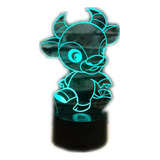 Lámpara De Noche 3d Con Diseño De Vaca, Led, 7 Colores, Camb