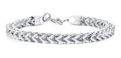 Pulsera De Acero Silver Inoxidable Tejido Hombre Moda 2020