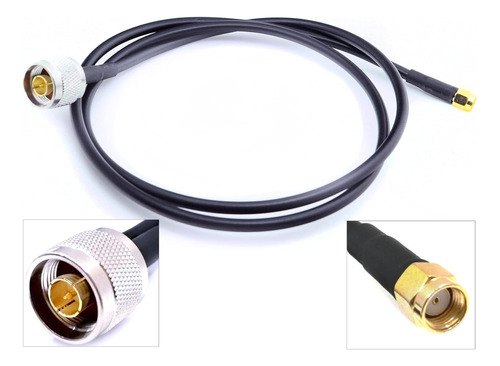 N Macho A Rp-sma Conector Macho Antena Pigtail Coaxial / De