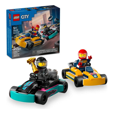 LEGO® City Go-Karts y Pilotos de Carreras 60400; autos de juguete con 2 Minifiguras de Pilotos; Divertido Regalo para Niños y Niñas de 5 Años o Más | MercadoLibre