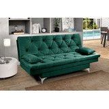 Sofa Cama Reclinavel Austria Suede Liso Essencial Estofados