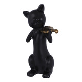 Figura Decorativa Cerámica Gatos Musicales