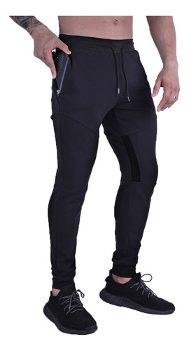 Pants Jogger Slim Fit Deportivo Gym Bolsas Con Cierres