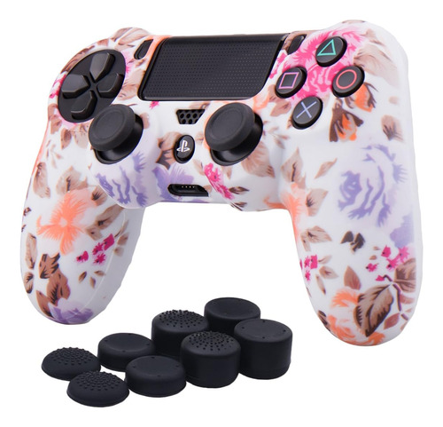 Funda Joystick Ps4 Yorha Pink Flowers