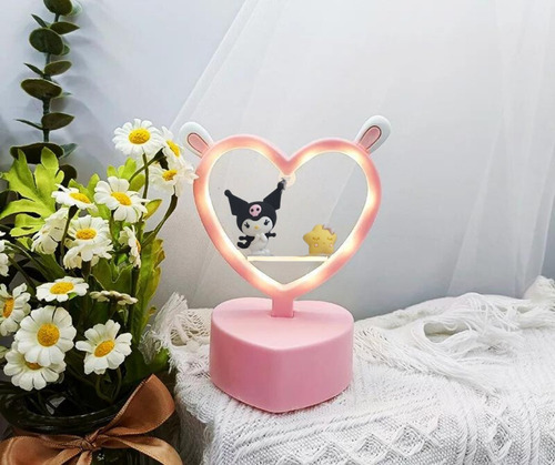 Mini Lámpara Mesa De Noche Hello Kitty Kuromi Sanrio 