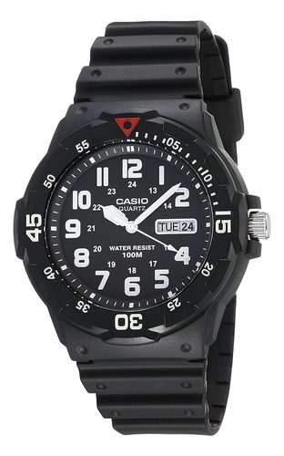 ~? Casio Mrw200h-1bv Reloj De Buceo Analógico Negro Para Hom