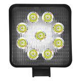 Faro Led Cuadrado  27w  9 Led 12/24v 4x4 Off Road 