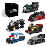 Zylegen 6-in-1 Train Toy Building Set, Collectible Steam Loc