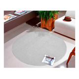 Tapete Para Sala Peludo Quarto Classic 150 Cm Cinza Oasis