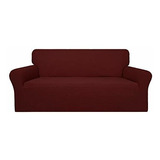 Funda De Sofa Easy-going Doble Impermeable Color Vino