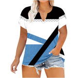 Camisetas De Verano De Talla Grande K Para Mujer, Casuales,