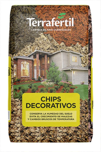 Chips De Corteza Cascara Pino Decorativo 5lts Terrafertil