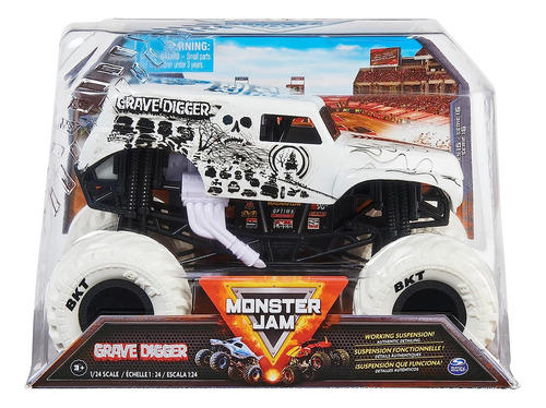 Monster Jam Camión Monstruo Grande De Metal 1:24 Suspensión
