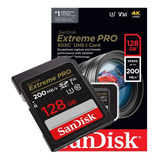 Cartão De Memória Sandisk Sdxc Extreme Pro 128gb  200mb/s