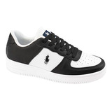 Tenis Urbano  Dama Hpc Polo Negro/blanco 1084648