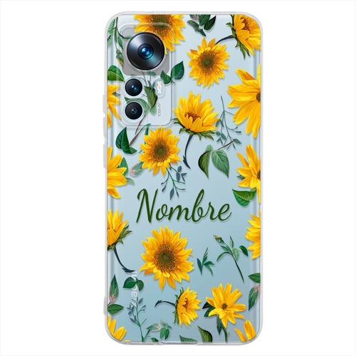 Funda Xiaomi Mi Redmi  Girasoles Personalizada Con Tu Nombre