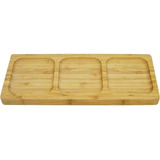 Petisqueira Bambu 3 Divisões 26cm X 10cm - Yins Home Cor Marrom