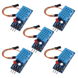 5 Piezas Sensor De Temperatura Y Humedad Dht11 Con Jumpers