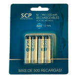 Pila Aaa Scp Recargables Ni-mh-1100 Cilíndrica - Pack De 4 Unidades