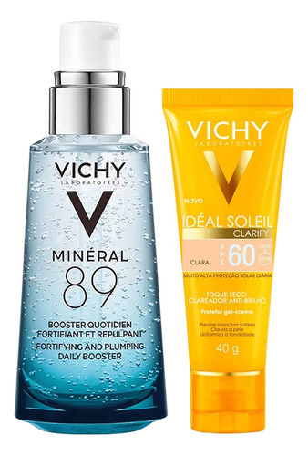 Vichy Mineral 89 Serum 50ml + Protetor Clarify P/ Clara 40g