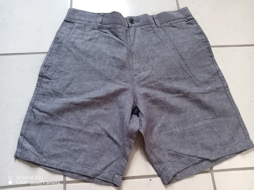 Bermuda D Vestir H&m 32r Gris