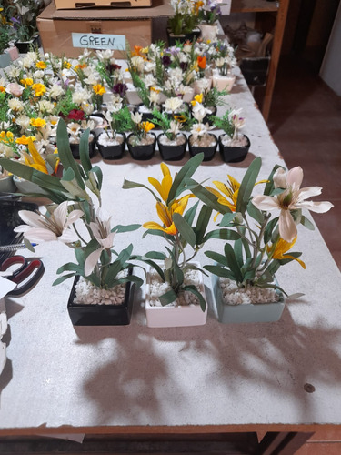 Tulipan Planta Artificial Con Maceta De Ceramica Decoviral