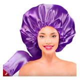 Touca De Cetim Difusora Hot Anti Frizz Secadora Cor Violeta