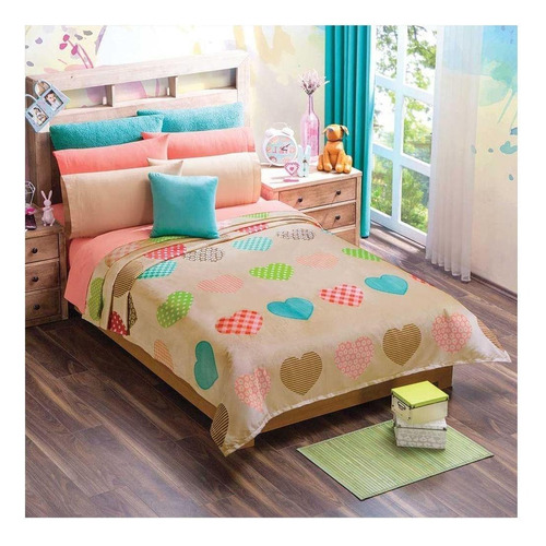 Manta Colchas Concord Cobertor Ultrasuave Con Diseño Sweet Love De 2.2m X 1.8m