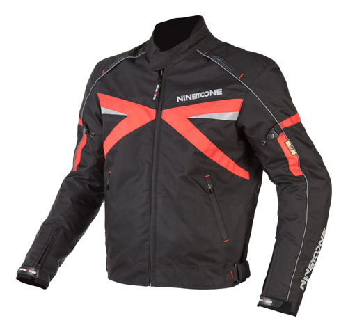 Campera Ninetoone Volt Cordura Hombre Negro Rojo