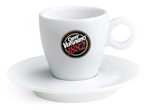 Taza Espresso Vergnano Porcelana Blanca