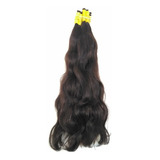 Mega Hair Humano Liso Ondulado Virgem 55cm 100 Gramas.