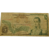 Billete Colombiano De 1980 De 5 Pesos 