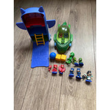 Pj Masks Carro Dtc, Quartel General E Diversos Bonecos