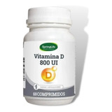 Vitamina D 800 Ui De Springlife  / 60 Cápsulas Blandas