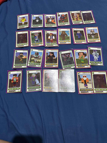 Lote 83 Cartas Minecraft Skin De Héroes Y Personajes Famosos