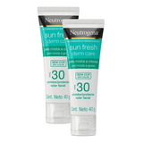 Kit 2 Protetor Solar Neutrogena Sun Fresh Oily Skin Fps 30