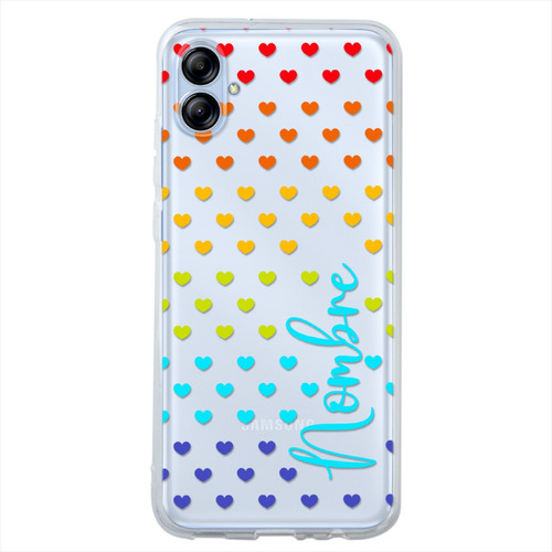 Funda Galaxy Uso Rudo Corazones Personalizada Con Nombre