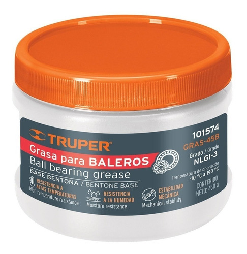 Grasa De Bentona Para Baleros 450 G Truper 101574