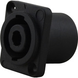 Plug Conector Speakon Femea Painel Quadrado 4v Preto Storm