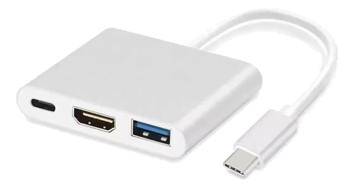 Adaptador Hub 3 En 1 Usb Tipo C A Usb-c Hdmi Usb 3.0 4k