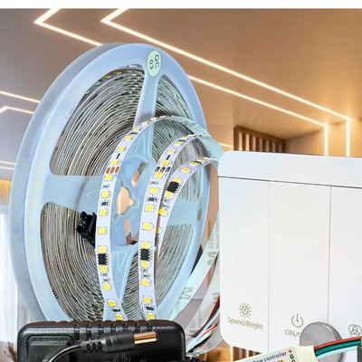 Tira Luz Led 10m Control Y Adaptador Efecto Secuencial Gota Blanco Cálido | Envío gratis